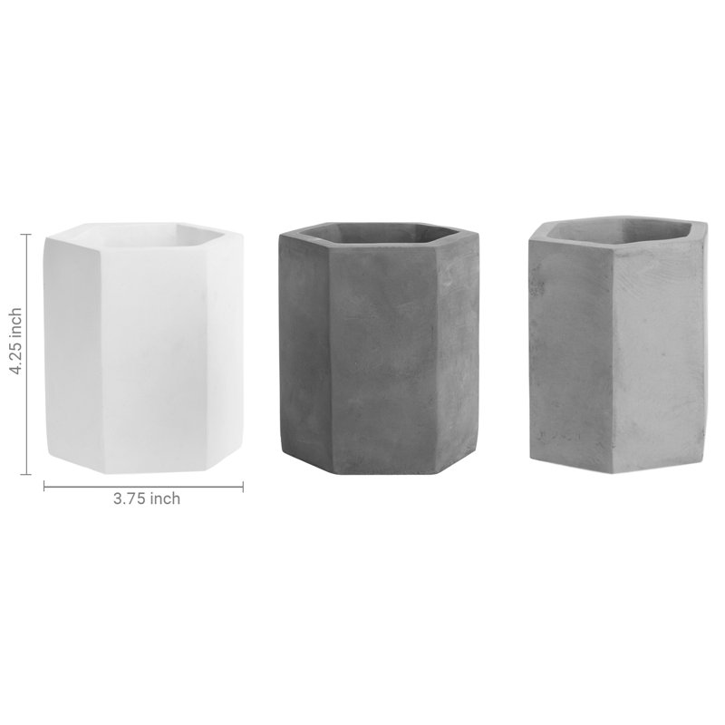 Aimie Concrete Multicolor Desktop Pen Holders