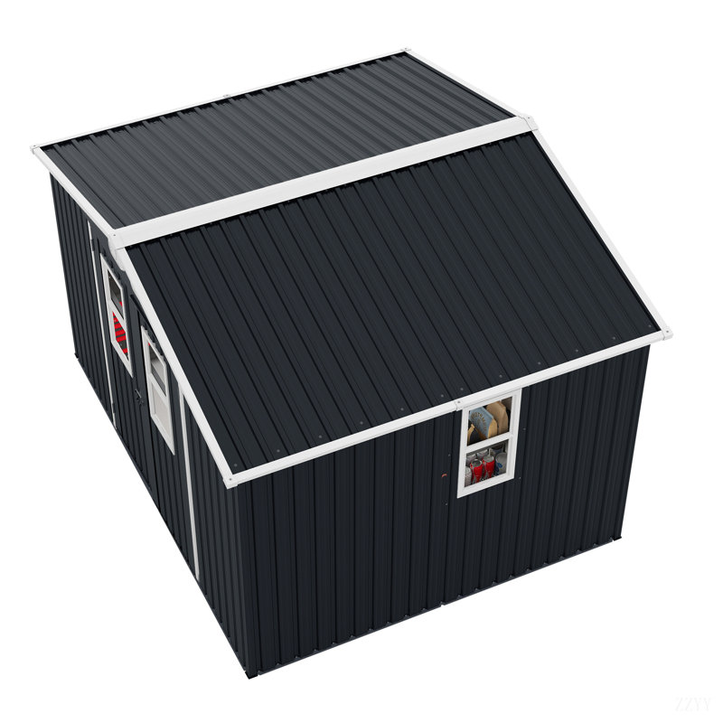 Outdoor Storage Shed, Protective Film, Four Daylight Windows Lockable Doors,A Practical And Thoughtful Gift,Two Colors Can Be Freely Selected Storage Sheds