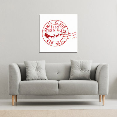 Santa Claus Air Mail - Wrapped Canvas Print