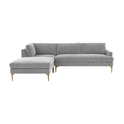 Velvet L-Shaped Sectional