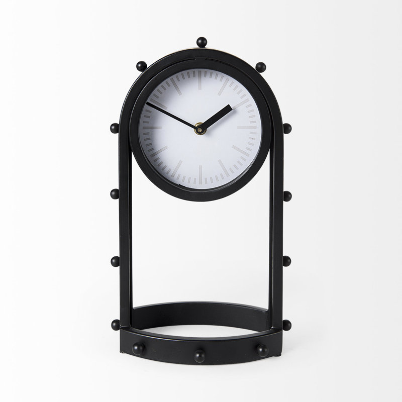 Horloge de table à quartz Reze, Noir