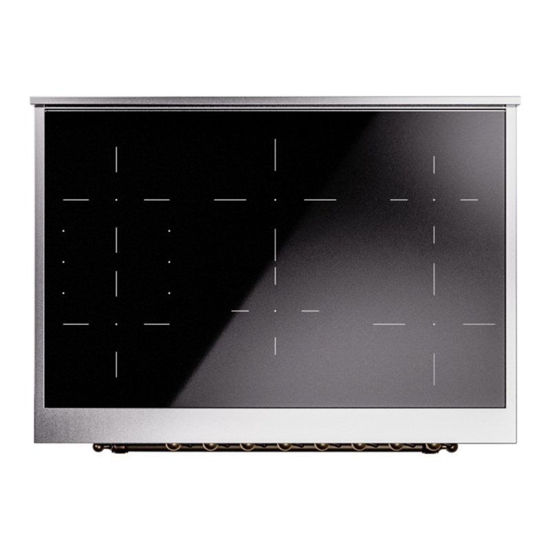 ILVE Nostalgie II 36 in Induction Range, Glossy Black/Bronze