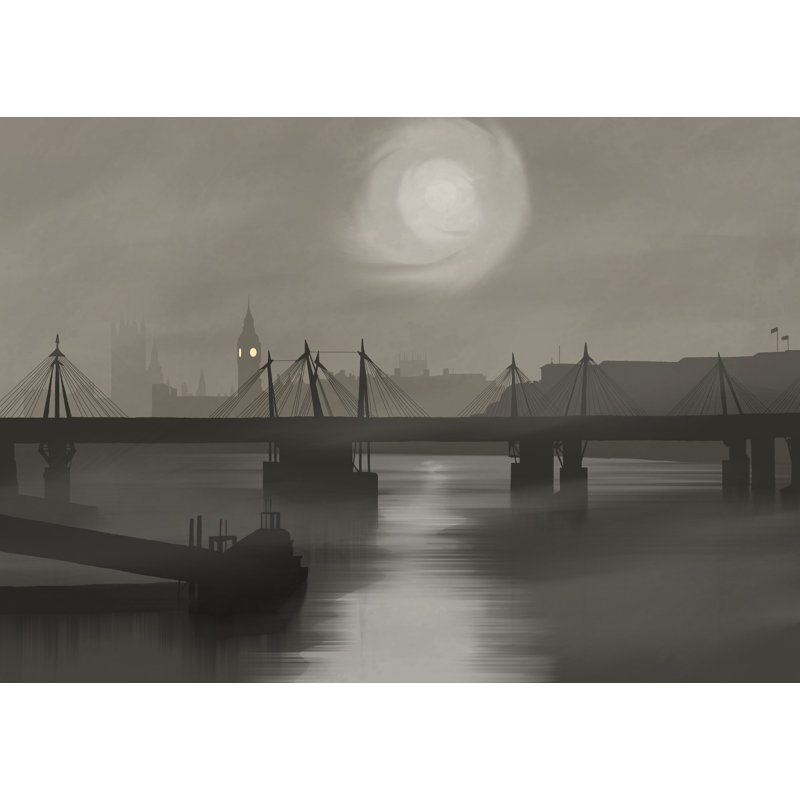 London In Fog by Richard O'Neil - Print, No Frame, 30 cm H x 40 cm W x 1 cm D