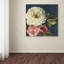 « floral damassé ii on indigo », reproduction sur toile tendue-33406211