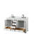 Deborah 60'' Double Bathroom Vanity with Marble Top-23113265-80209536