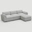 Canapé modulaire en L avec repose-pieds-575028793