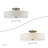 Monroe 6 Light Antique Brass Extra Large Semi-flush