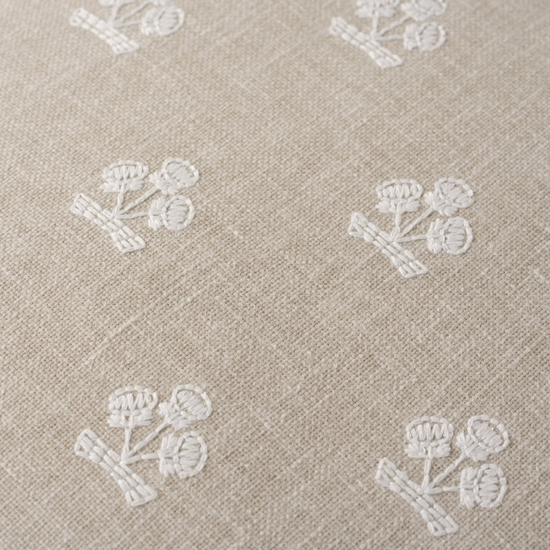Housse et insert de coussin Hamachi, Carré 20 po, Polyester, Linen Beige Floral
