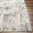 Abstract Machine Made Power Loomed Polyester Area Rug in Olive/Aqua/Beige-957728960