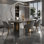 Rectangular Artificial Marble Dining Table Set