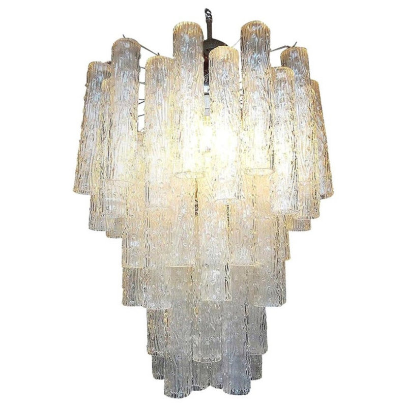 Lustre tronchi clair Mid Centuri, Or brossé, Couleurs mélangées, 20" Diameter x 24" Height