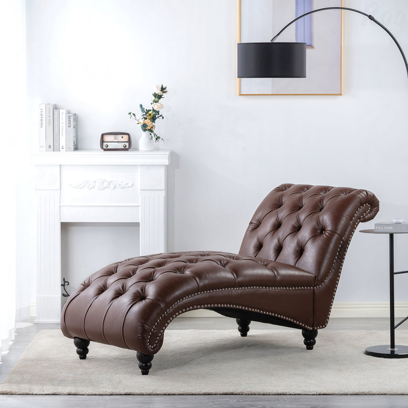 Chaise d'appoint capitonnée parfaite pour les salons modernes, Brun
