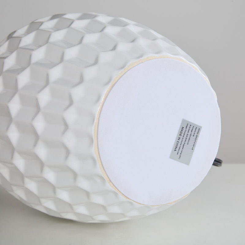 Lampe de table 25,25 "en céramique à intensité variable avec abat-jour en lin, lampe de chevet moderne