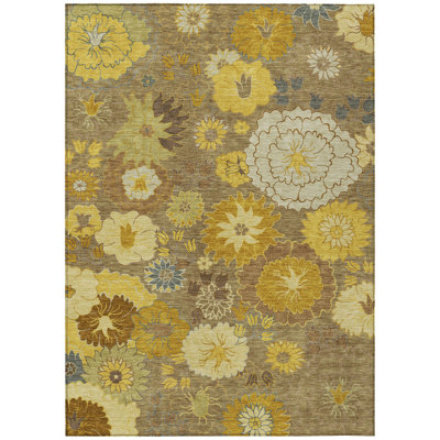 Machine Washable Indoor/Outdoor Emelia ACN2294 Floral Rug