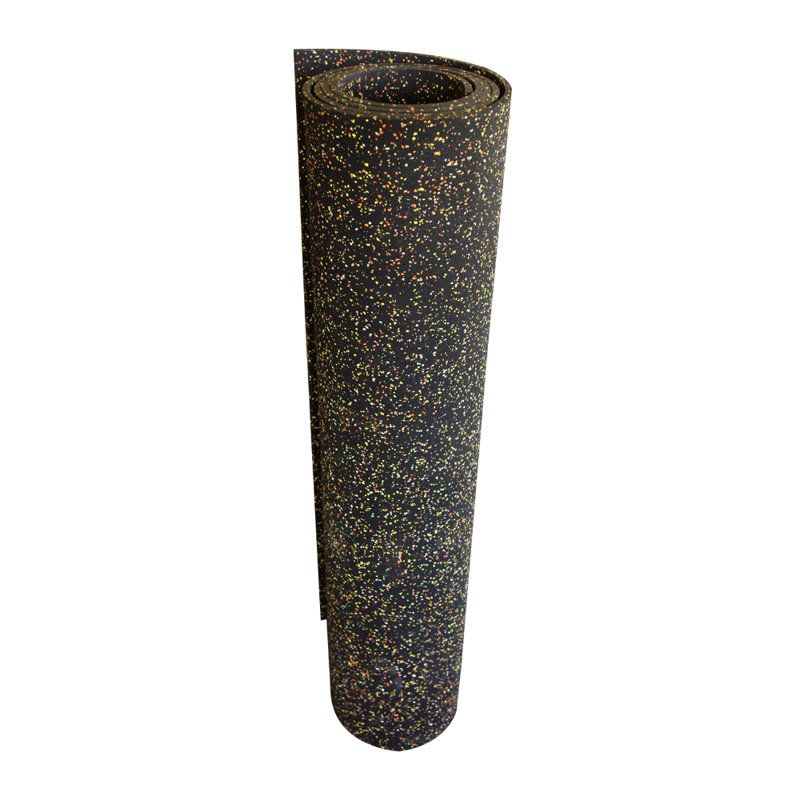 Rouleau de caoutchouc recyclé écorce d'éléphant, L 96 po x l 48 po, Noir