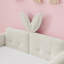 Twin Size Upholstered Platform Bed With Cute Rabbit Ear Shaped Headboard, With Safety Rail And Pocket-1576205097