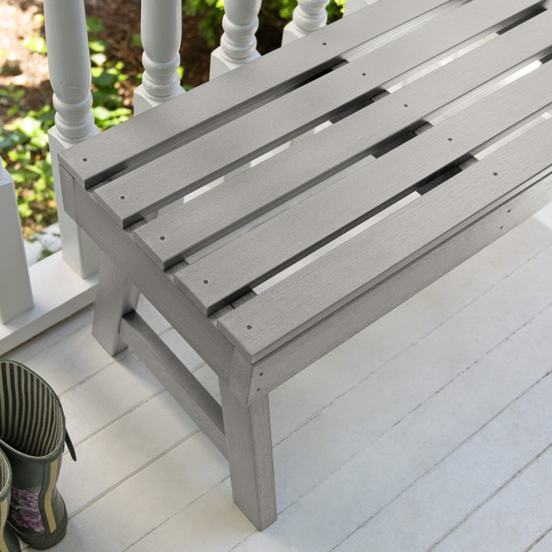Banc de pique-nique en plastique Midwest, Gris havre