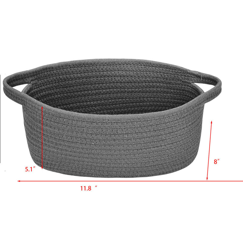 Small Woven Storage Basket with Handles