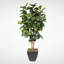 Faux Fiddle Leaf Fig Tree in Metal Planter