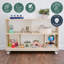 Rangement mobile à 2 tablettes H 29 po avec dossier transparent - assemblé