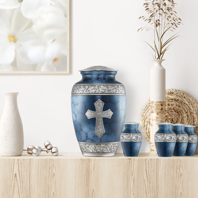 Ensemble d'urne en croix, 1 grand et 4 petits