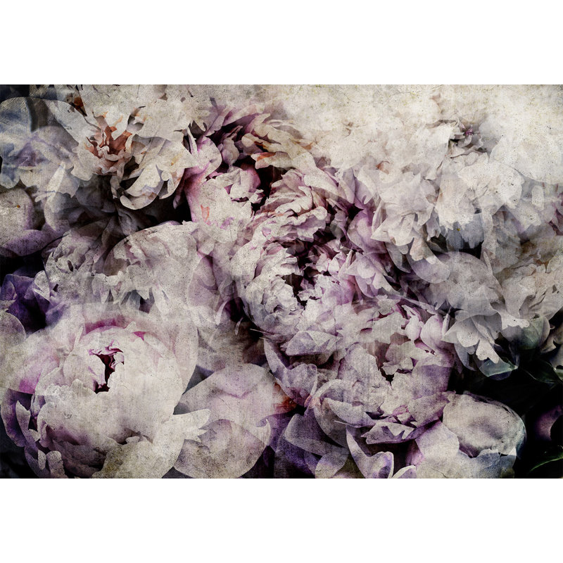 Murale florale pelez et collez - Parterre de fleurs, L 82 po x l 115 po