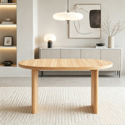 Modern Extendable Dining Table with Removable Leaves