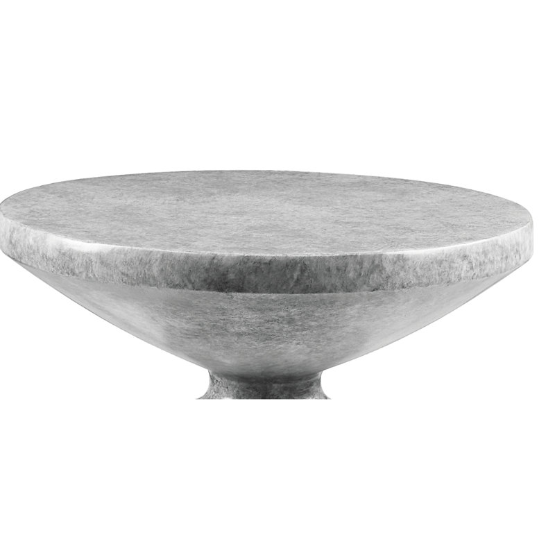 Table d'appoint en béton patiné au fini gris vieilli, plateau solide de 40 mm d'épaisseur, sans assemblage, 21 po x 21 po x 20 po, 26 lb, aspect naturel, assemblage au sol de 19 po requis, thème,