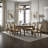 Contemporary Design Antique Oak Finish Dining Table with Leaf