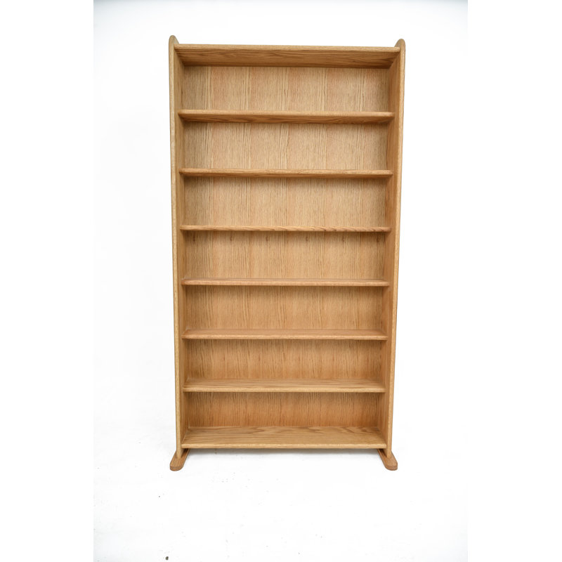 Shelf-Style Wooden DVD/VHS Rack - 07 Series, Dark, 65.5" H x 35" W x 7.25" D