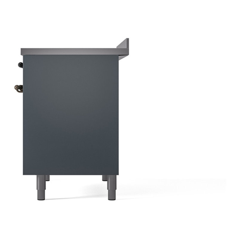 ILVE Nostalgie II 40 in Induction Range, Blue Gray/Bronze