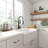 CASAINC Single Bowl White Fireclay Farmhouse Kitchen Sink With Faucet Included-101121617
