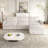 Upholstered Sofa Couch With Ottoman-1837163125