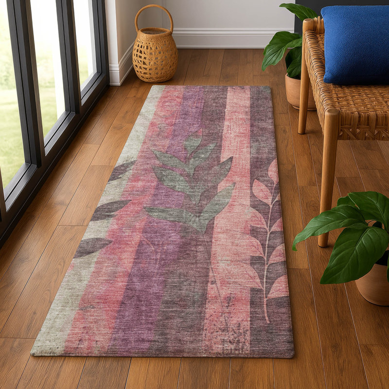 Premium Machine Washable Mayfield AMF1871 Floral Rug, Runner 2'3" x 7'6"