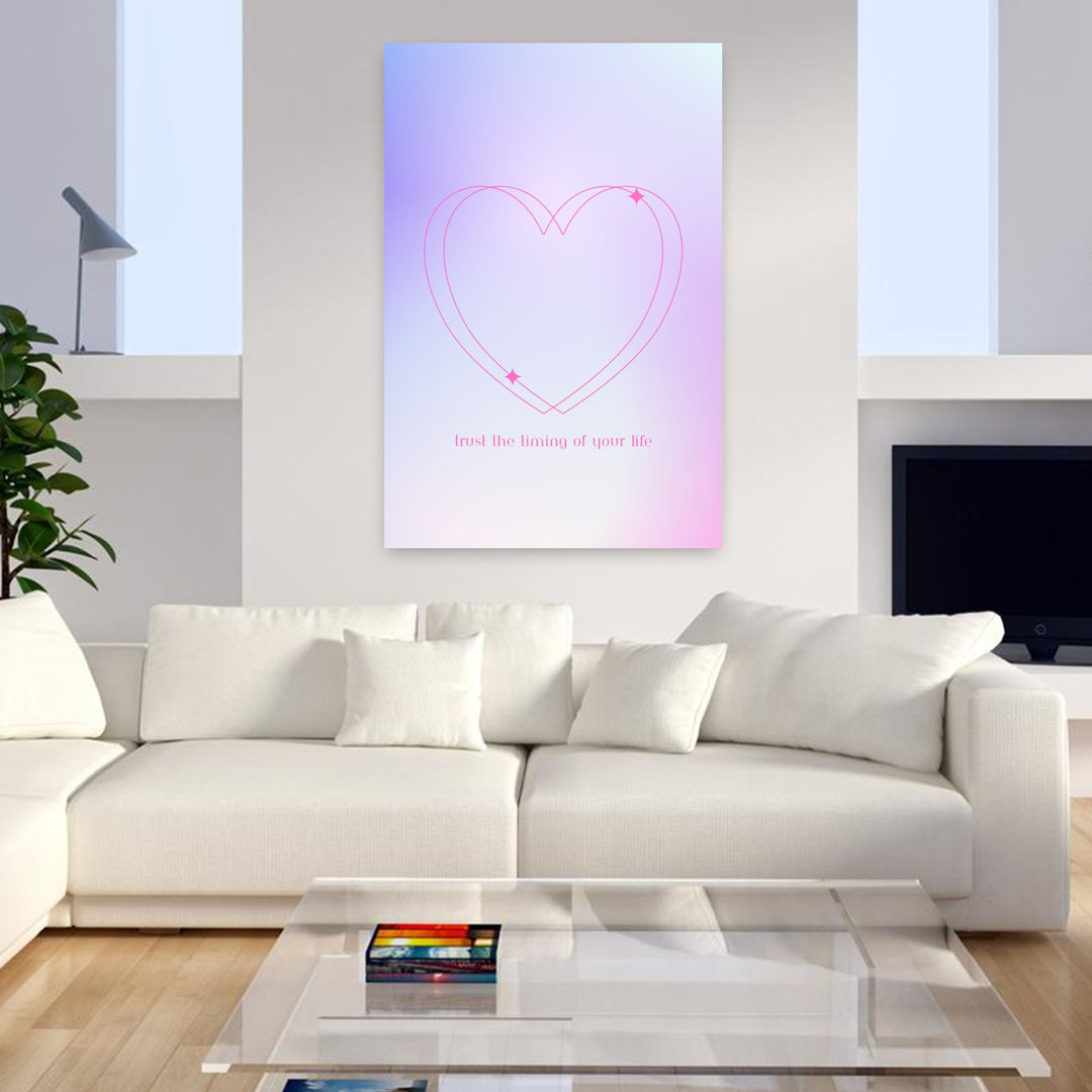 Luminous Heartbeat Contemporary Minimalist Modern Wall Art