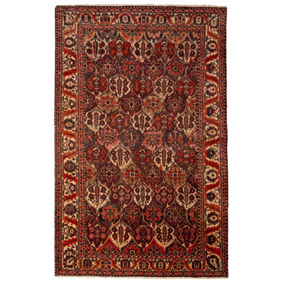 One-of-a-Kind Rectangle 6'9" x 10'3" New Age Rectangle Wool Area Rug in Red