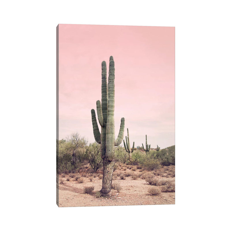 1 Piece Wrapped Canvas Wall Art, 101.6 cm H x 66.04 cm W x 3.175 cm D, Pink