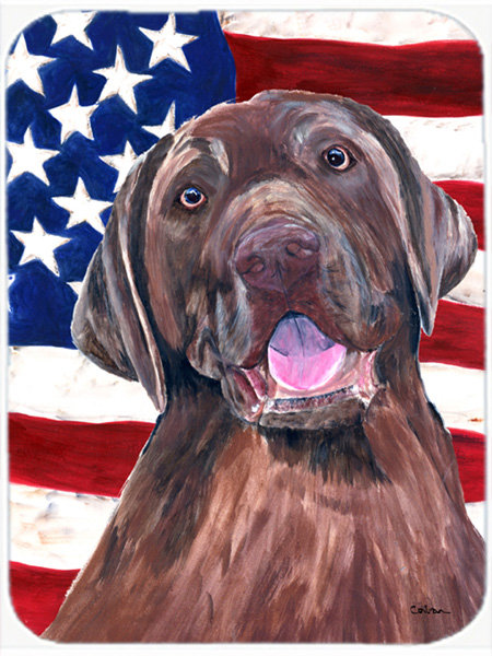 Planche à découper trinx American Flag USA avec Labrador Glass