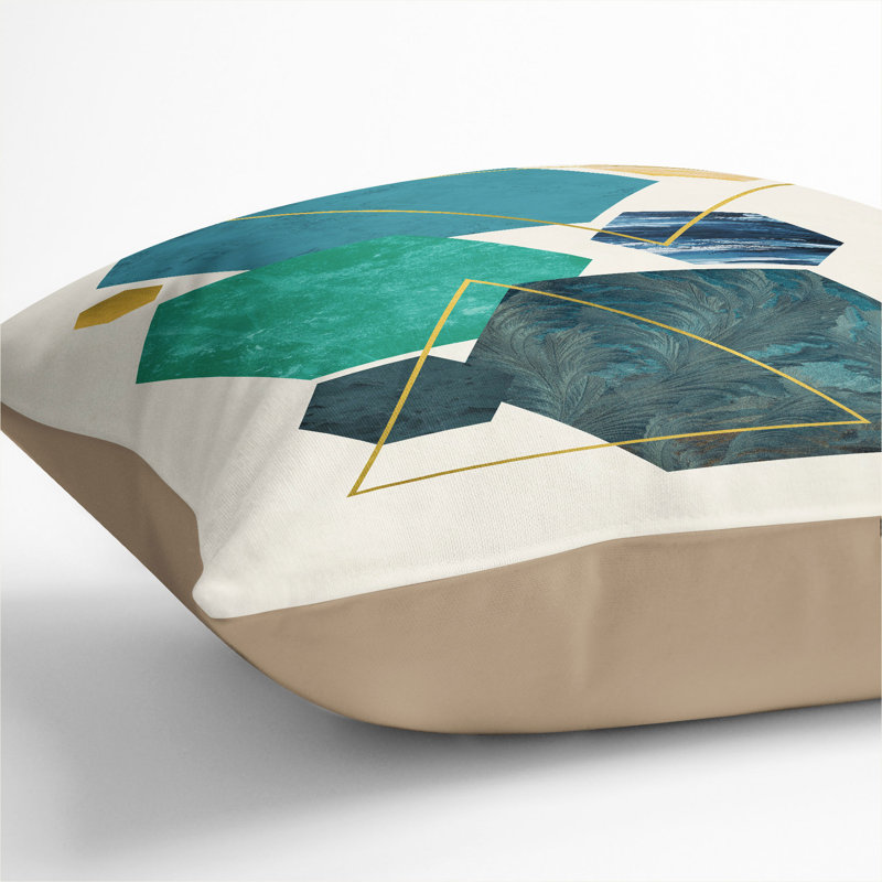 Mopdern Shapes No.1 Square Throw Cushion, 40cm H x 40cm W x 15cm D, Stone