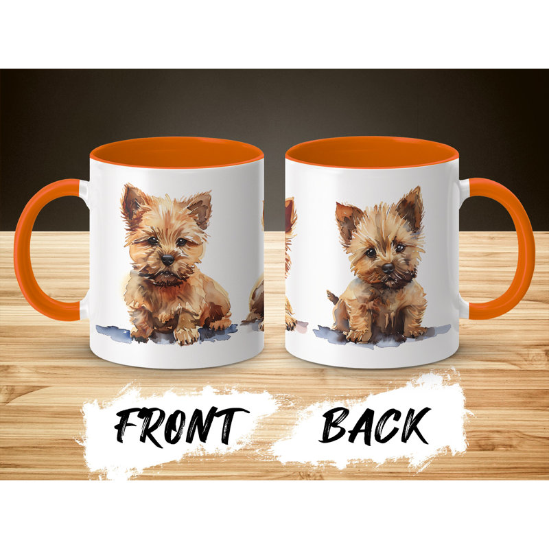 Ceramic Coffee Mug, 2, Orange