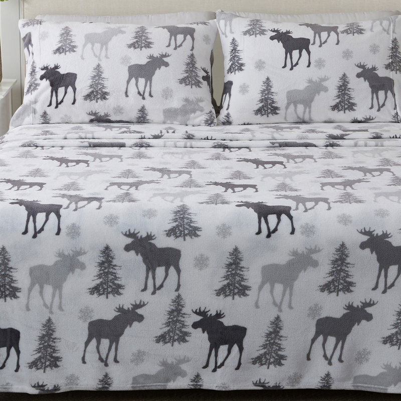 Ensembles de draps en velours ultra doux, Reine, Orignal