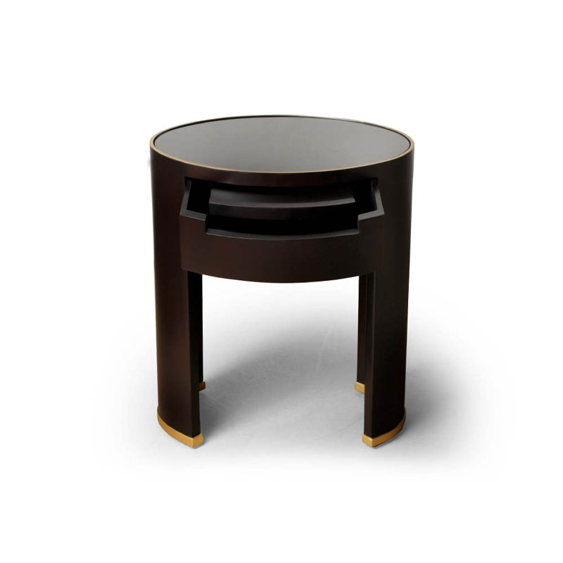 Layliana 55cm W Solid Wood Bedside Table