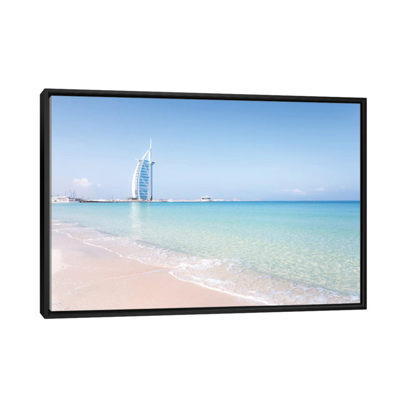 " Burj Al-Arab, Dubai, United Arab Emirates " by Matteo Colombo, 18" H x 26" W x 1.5" D, Black Framed Canvas, No Mat