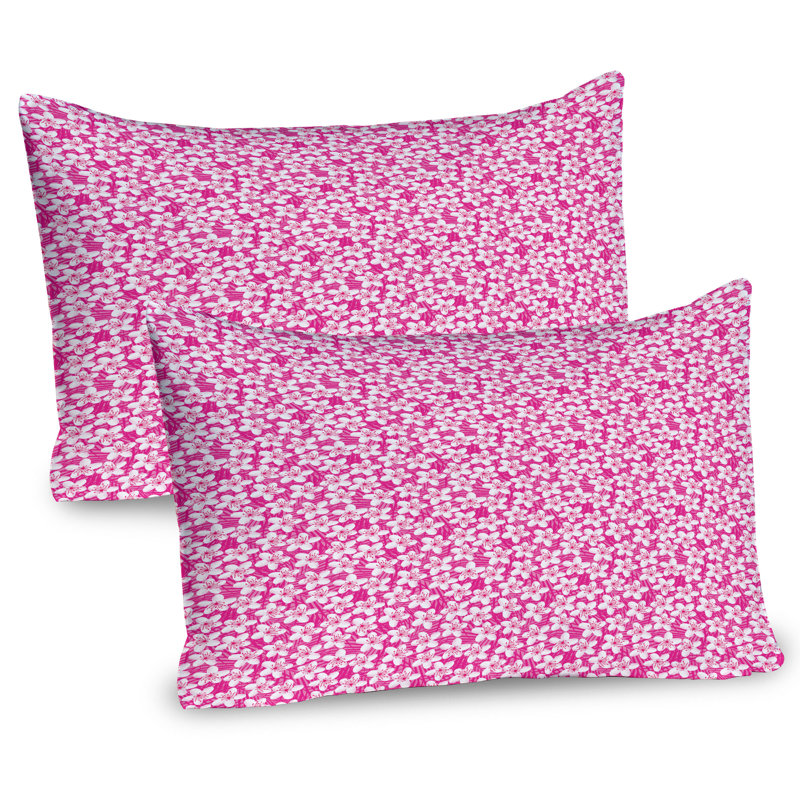 Ensemble de 2 taies décoratives Ambesonne Spring Frangipani tropical 134505, H 20 po x l 26 po