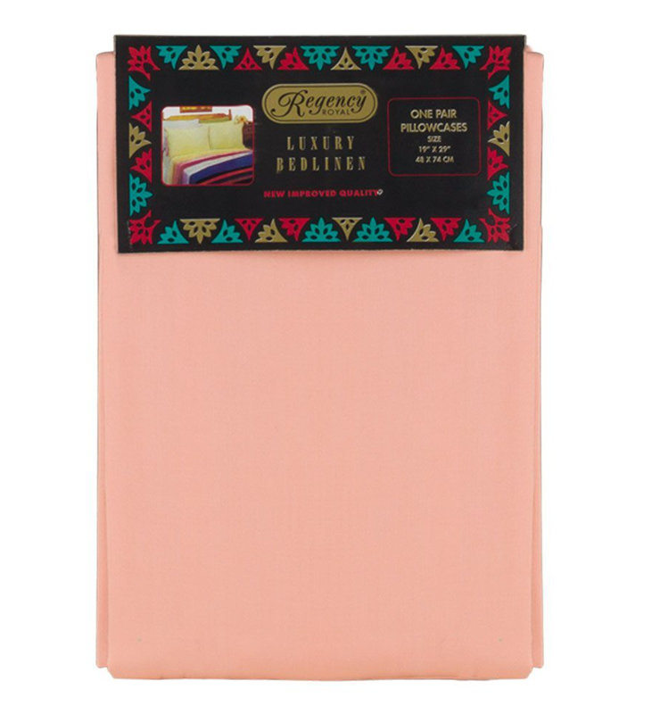 Stitt Cotton Blend/Polyester Pillow Case, Peach