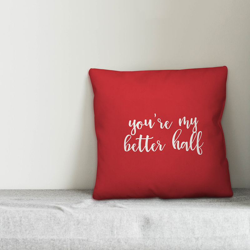Throw Pillow, Red/White, Pillow Cover