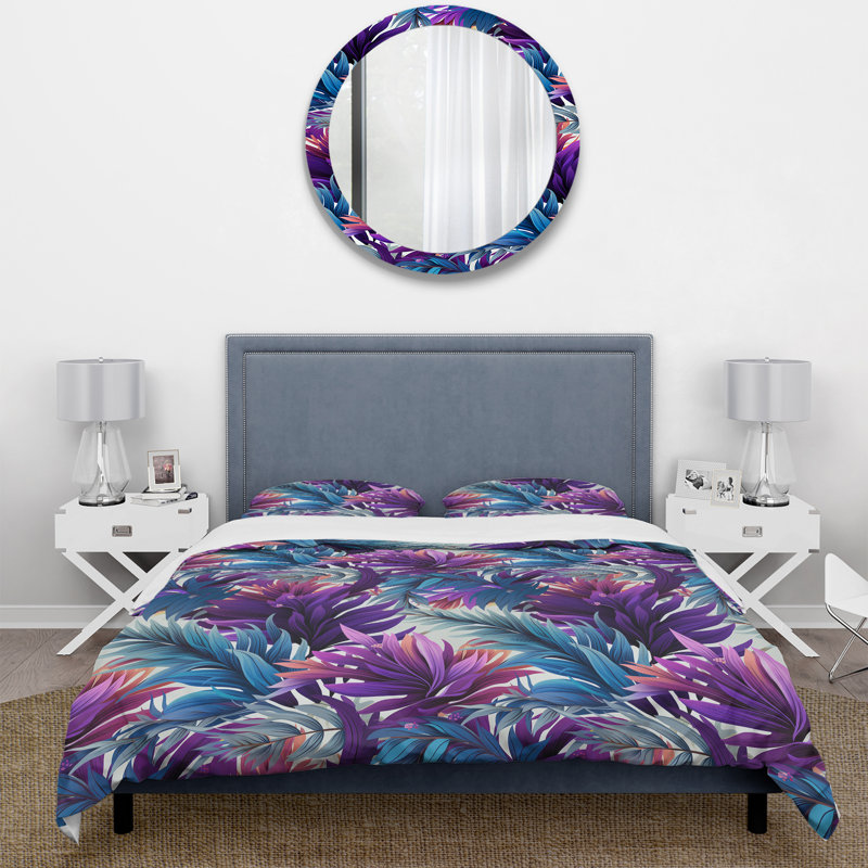 Ensemble de housse de couette Palm Reverie, Housse de couette pour très grand lit et 2 très