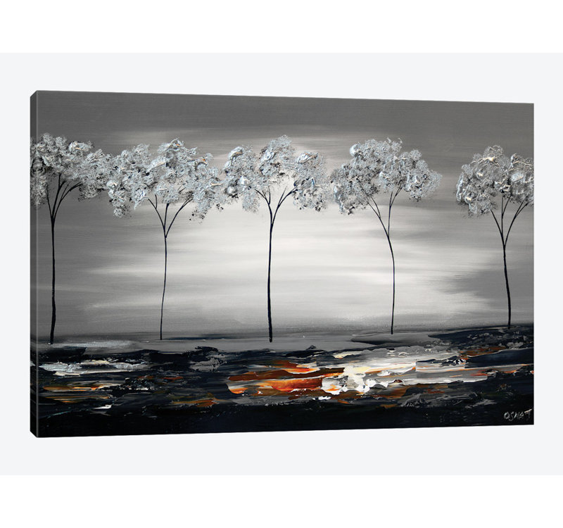 «Swiger Silver River», reproduction sur toile, H 12 po x l 18 po x P 1,5 po, Toile tendue, Pas de tapis