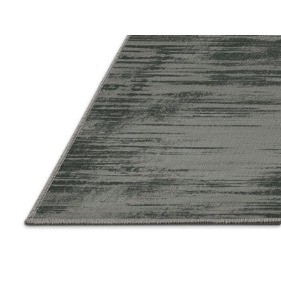 Machine Washable Abstract Brown Area Rug
