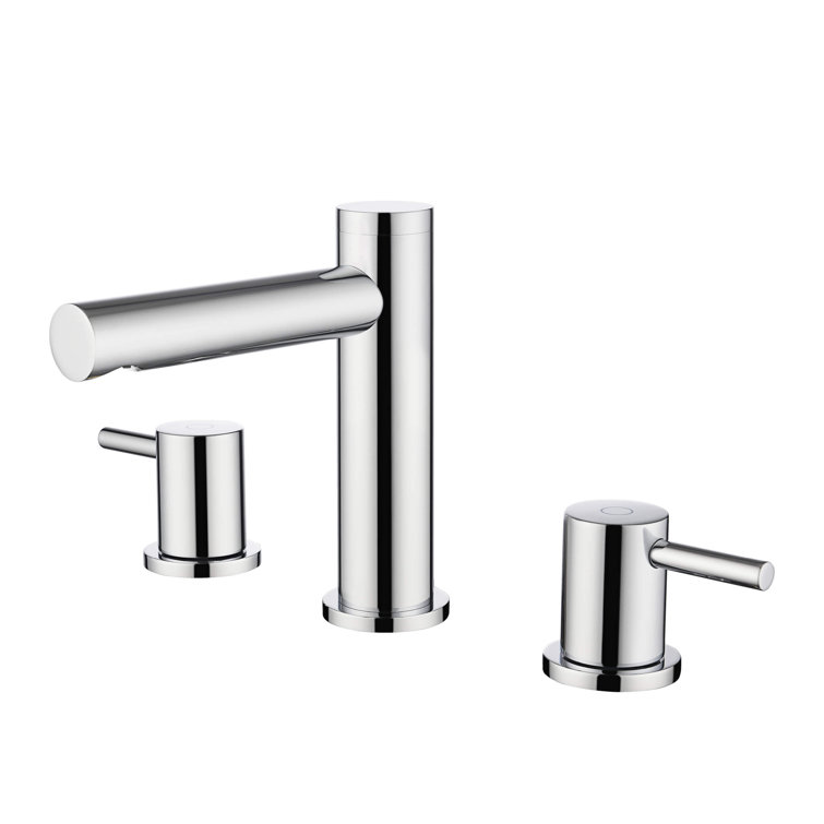 Circular 2-handle 8" Widespread Bathroom Faucet with Pop Up Drain